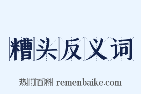 糟头反义词是什么意思的图片